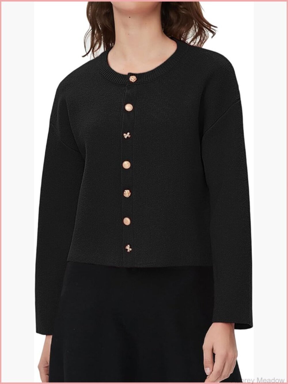 Chunky Crewneck Cardigan Sweater Open Front Knit Jacket Coat